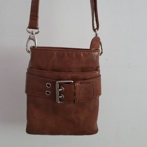Mini brown crossbody bag
